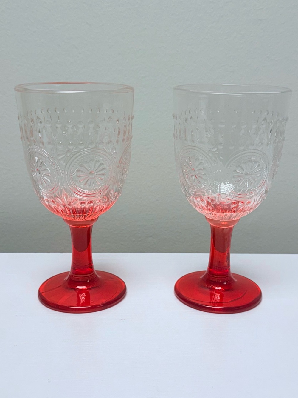 Set of 2 Goblets with Red Stem, Target Bullseye Playground 2026